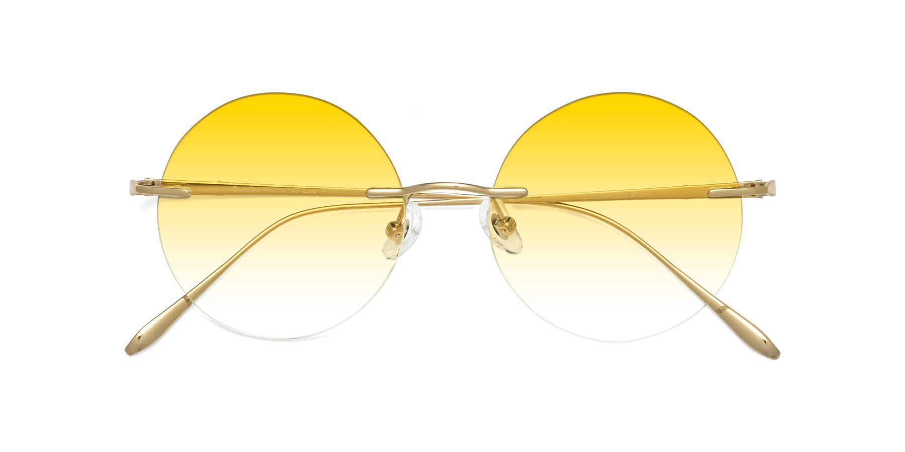 Folded Front of Sunrise in Gold with Yellow Gradient Lenses