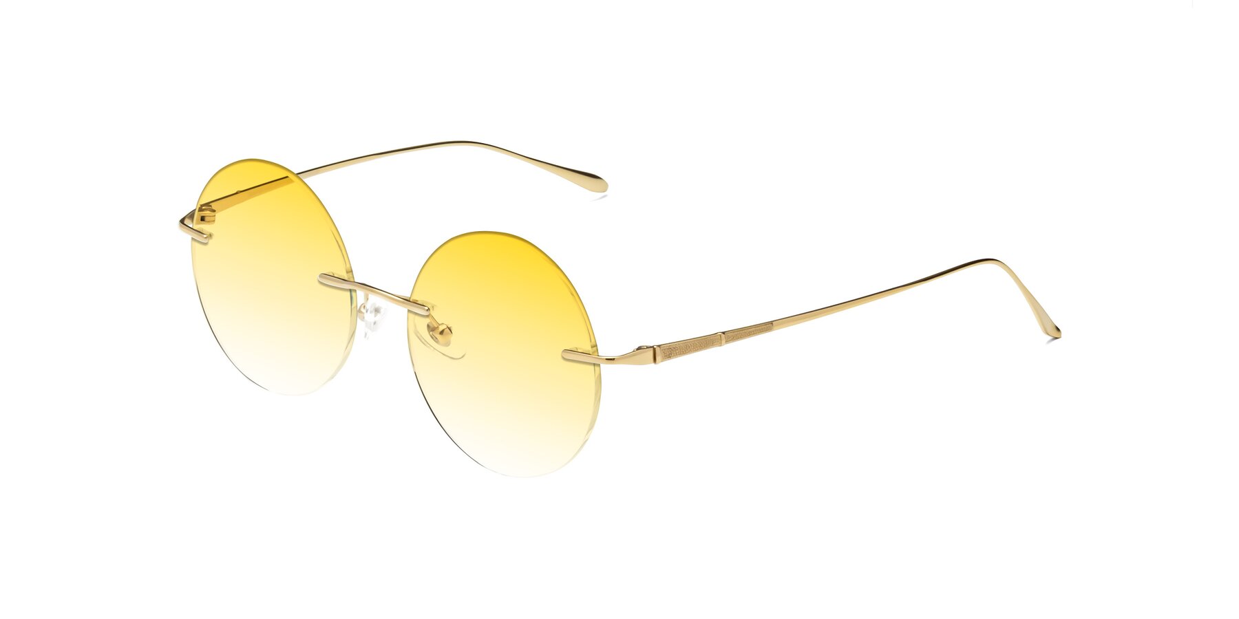 Angle of Sunrise in Gold with Yellow Gradient Lenses