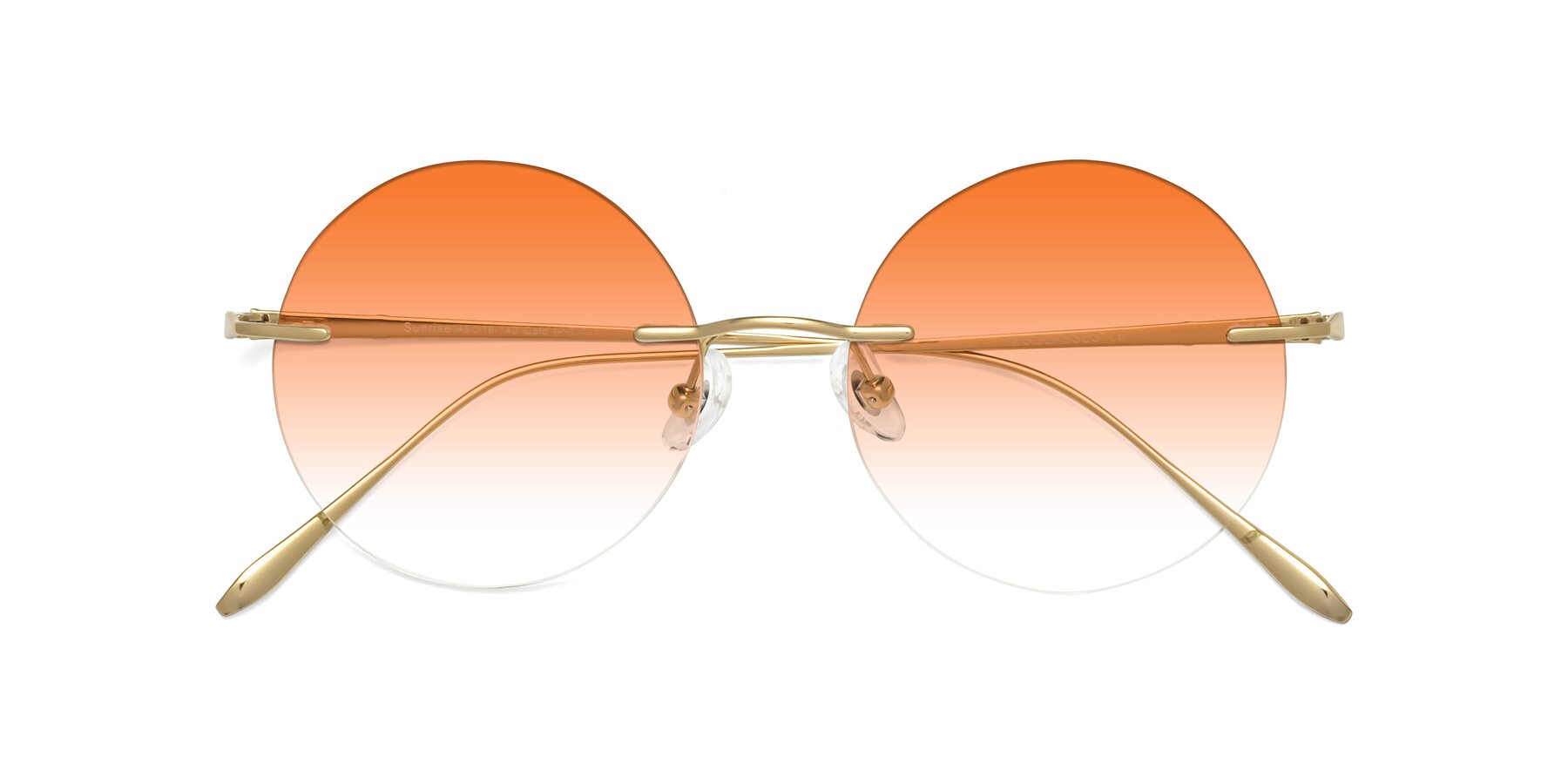 Folded Front of Sunrise in Gold with Orange Gradient Lenses