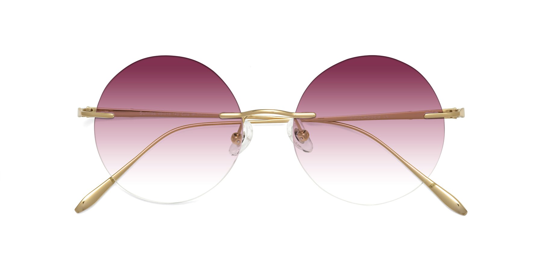 Folded Front of Sunrise in Gold with Wine Gradient Lenses