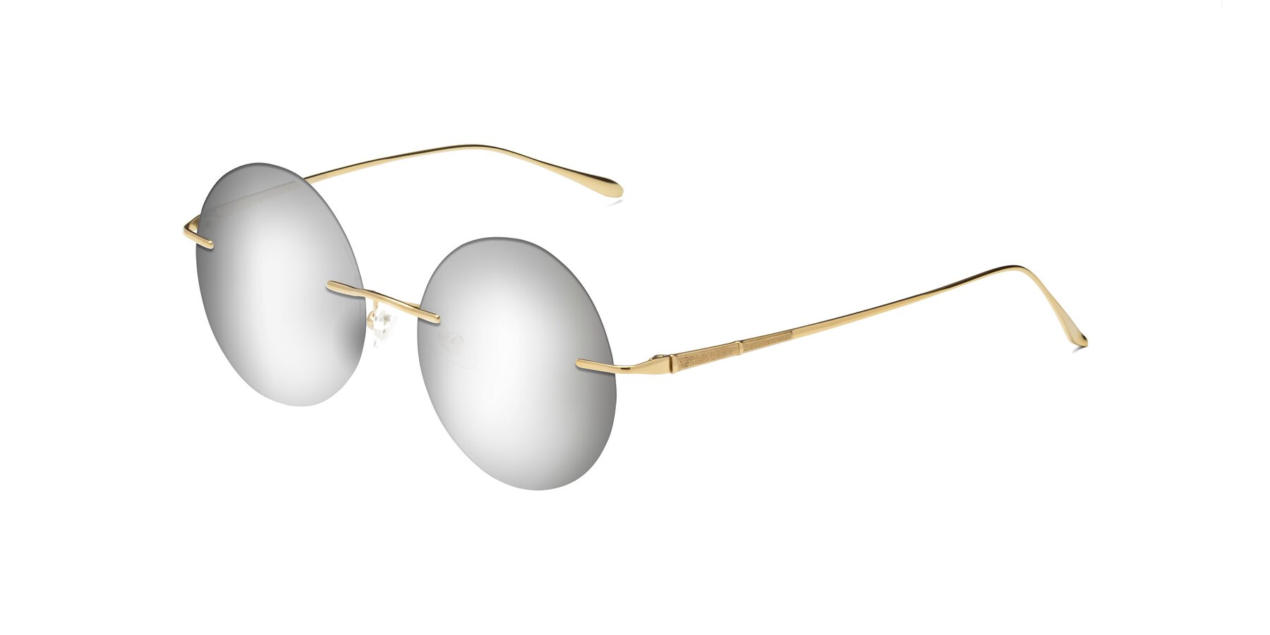 Angle of Sunrise in Gold with Silver Mirrored Lenses