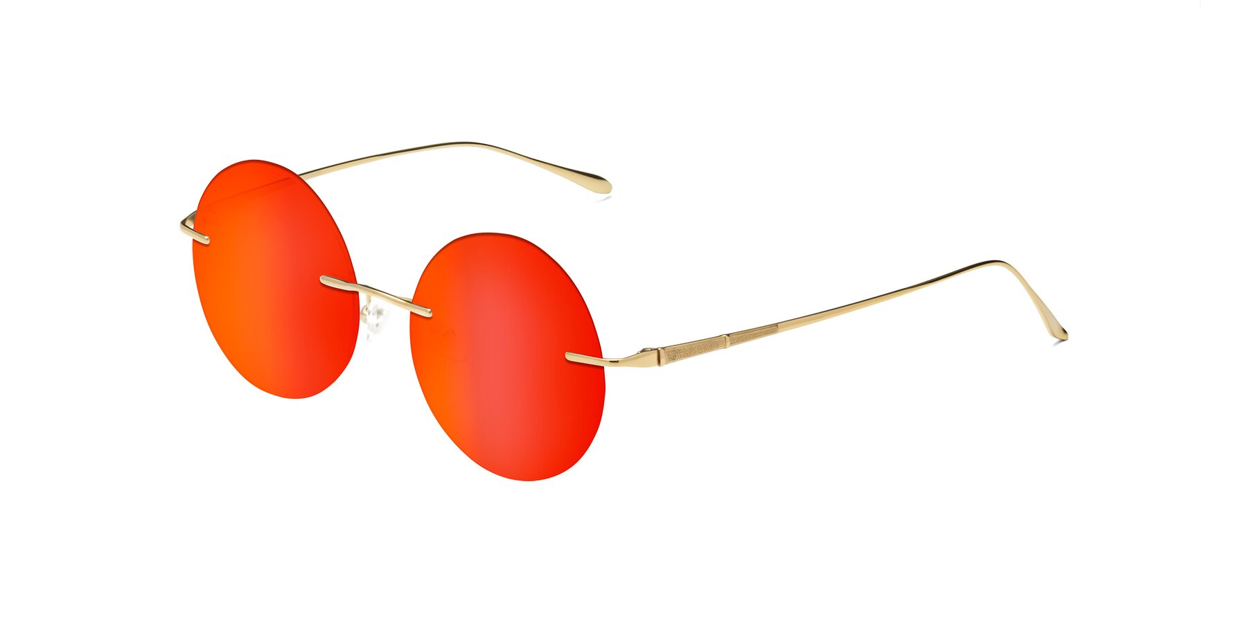 Angle of Sunrise in Gold with Red Gold Mirrored Lenses