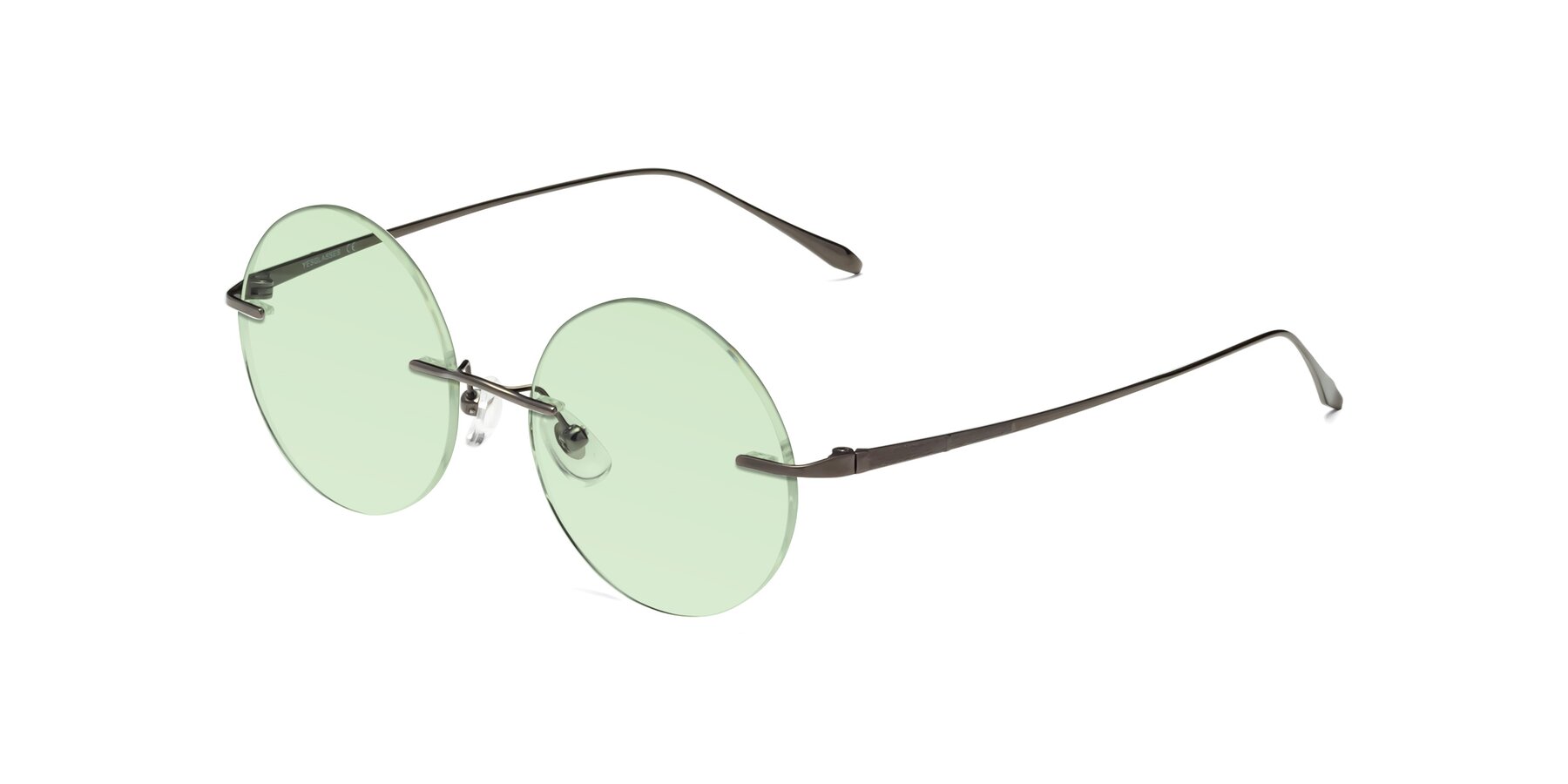 Angle of Sunrise in Gunmetal with Light Green Tinted Lenses