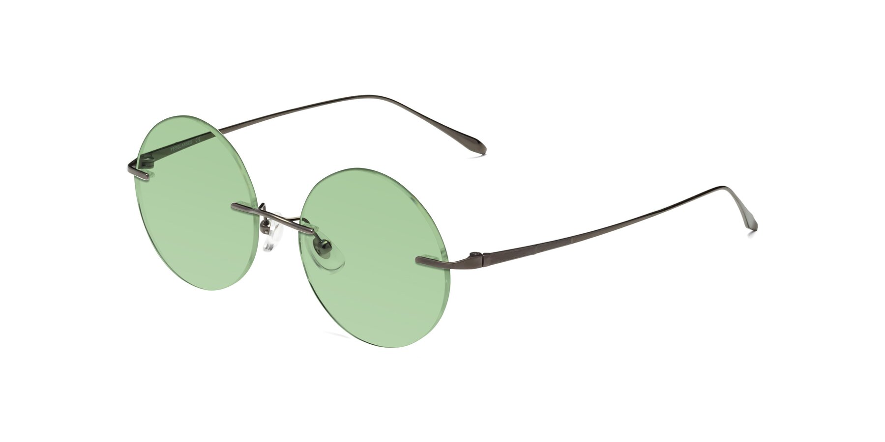 Angle of Sunrise in Gunmetal with Medium Green Tinted Lenses