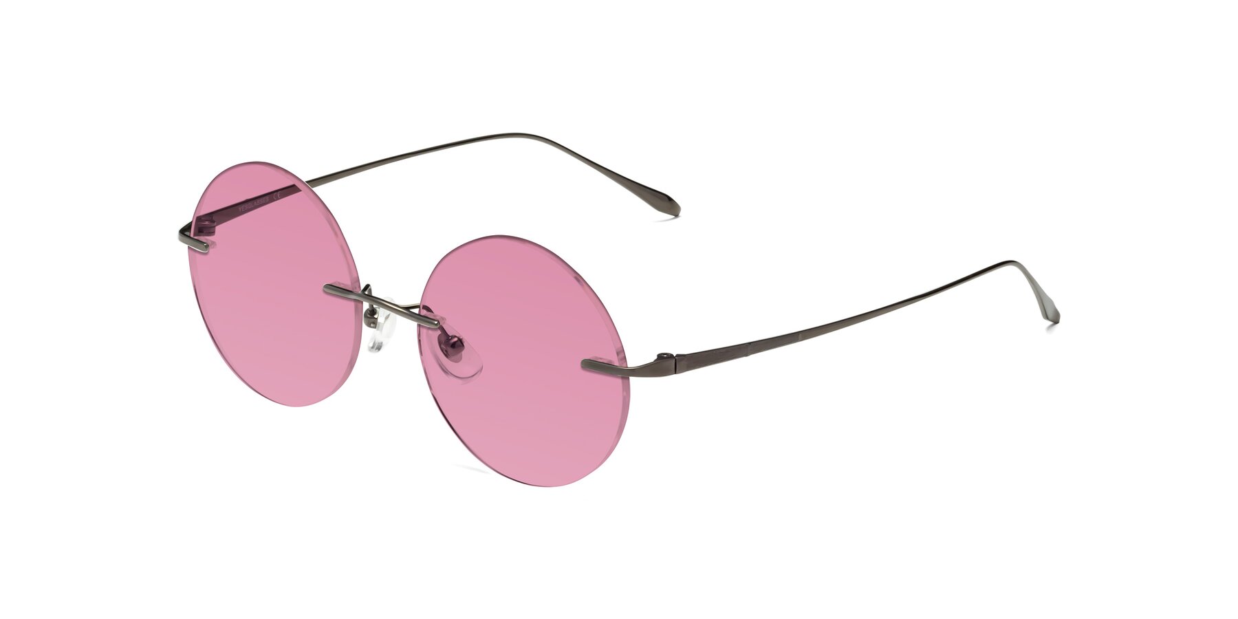 Angle of Sunrise in Gunmetal with Medium Wine Tinted Lenses