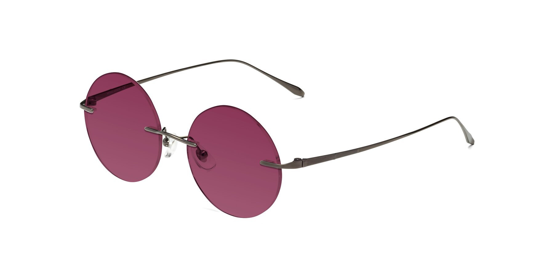 Angle of Sunrise in Gunmetal with Wine Tinted Lenses