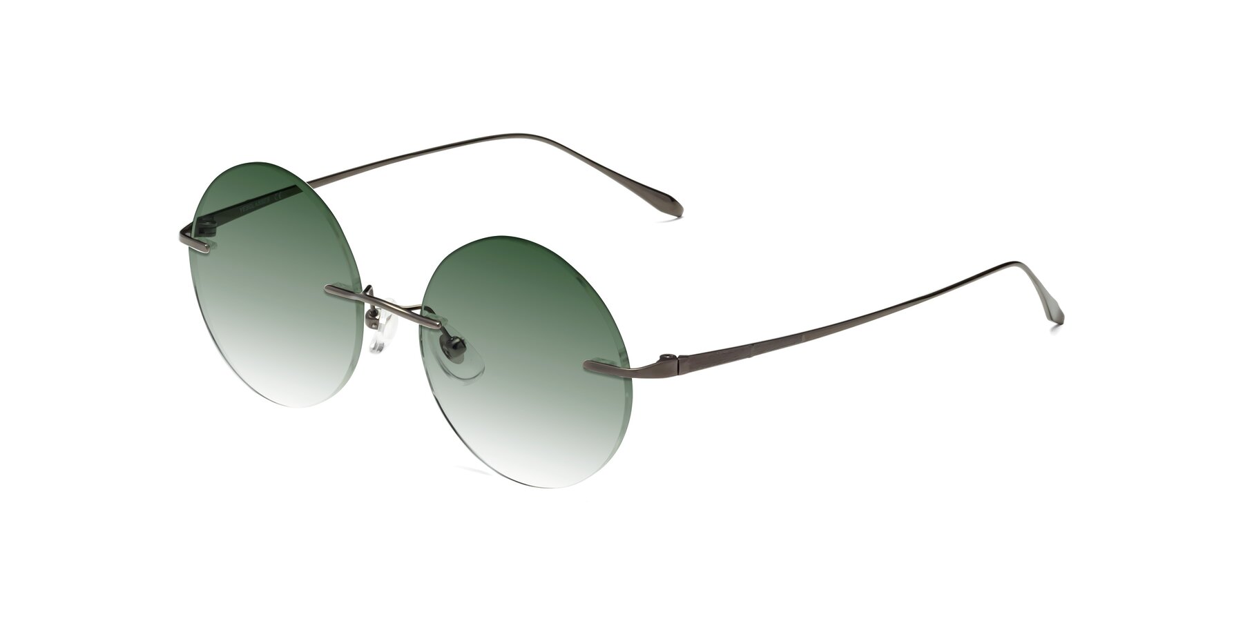 Angle of Sunrise in Gunmetal with Green Gradient Lenses