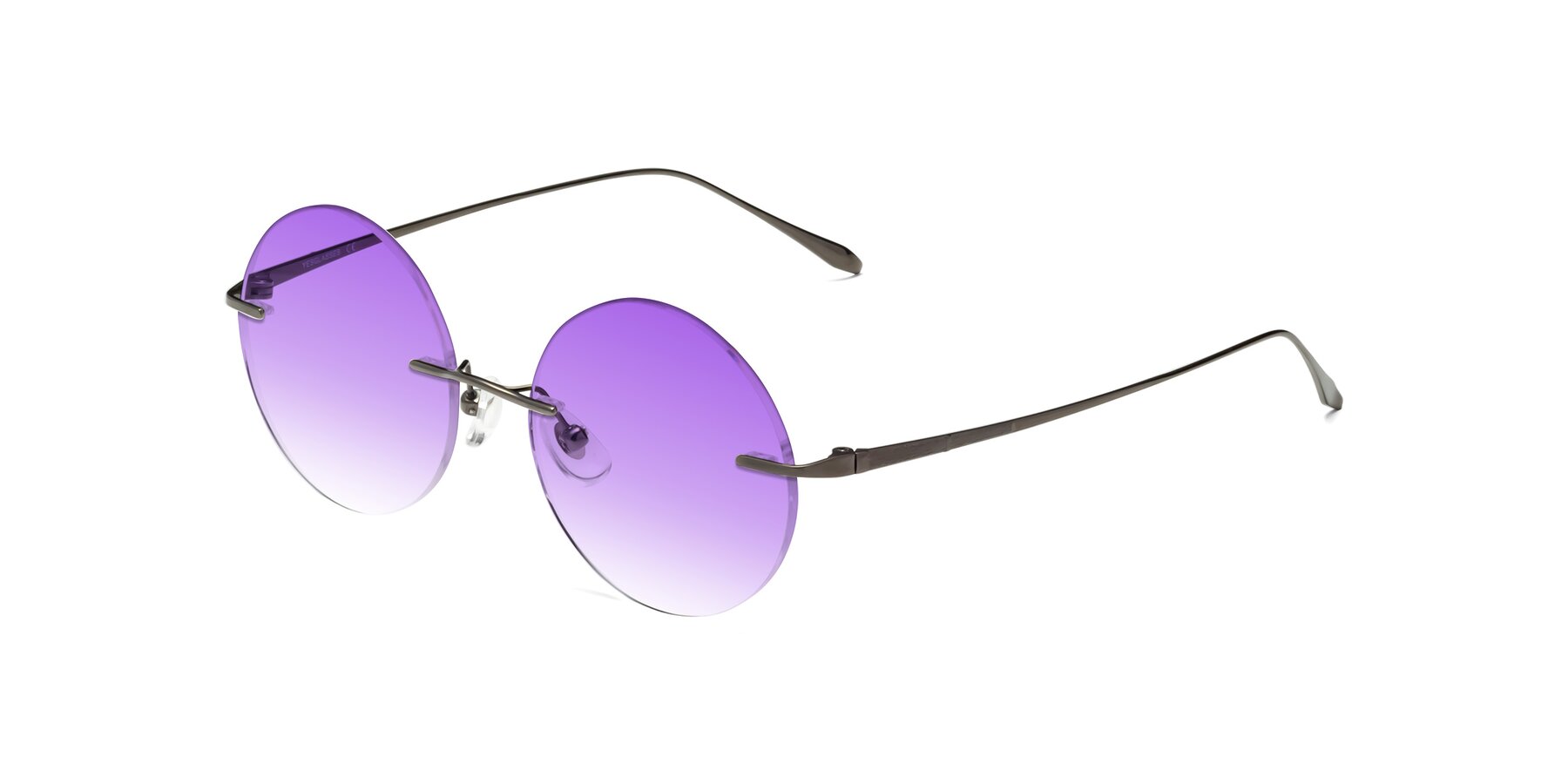 Angle of Sunrise in Gunmetal with Purple Gradient Lenses
