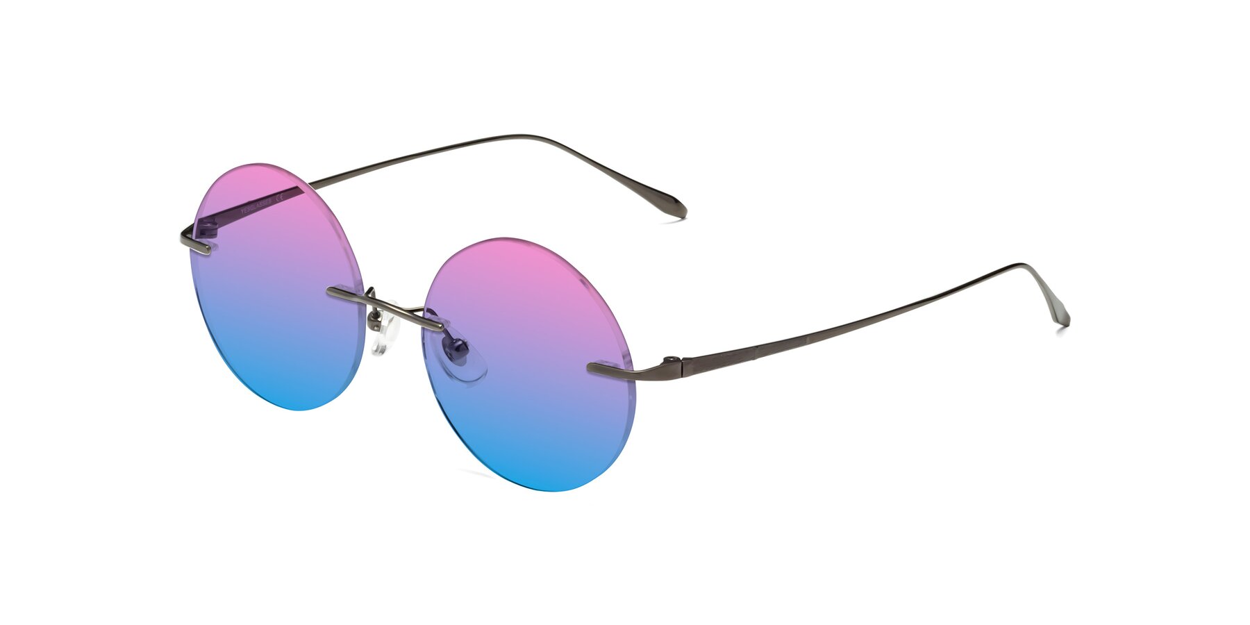 Angle of Sunrise in Gunmetal with Pink / Blue Gradient Lenses