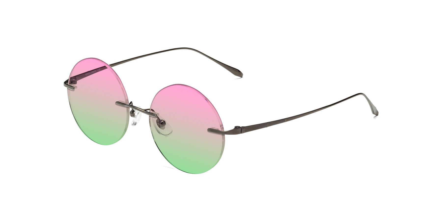 Angle of Sunrise in Gunmetal with Pink / Green Gradient Lenses