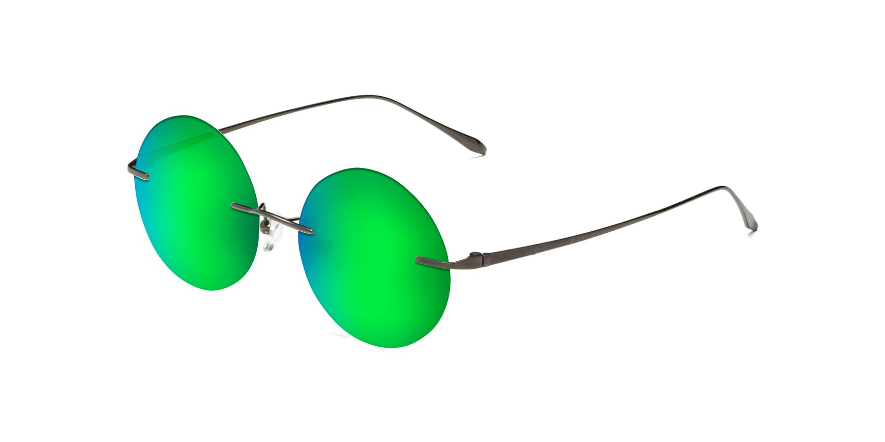 Angle of Sunrise in Gunmetal with Green Mirrored Lenses