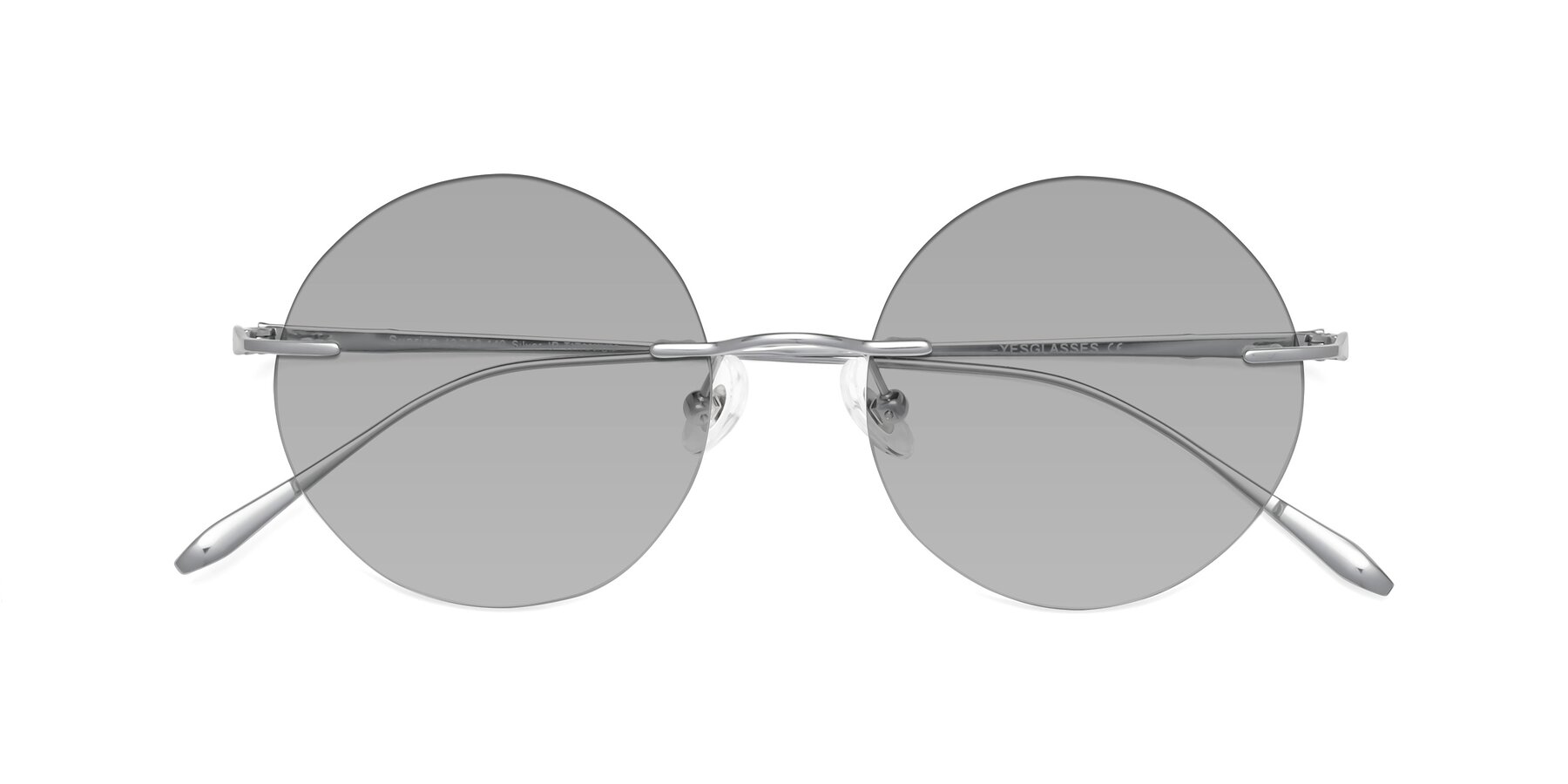 Folded Front of Sunrise in Silver with Light Gray Tinted Lenses