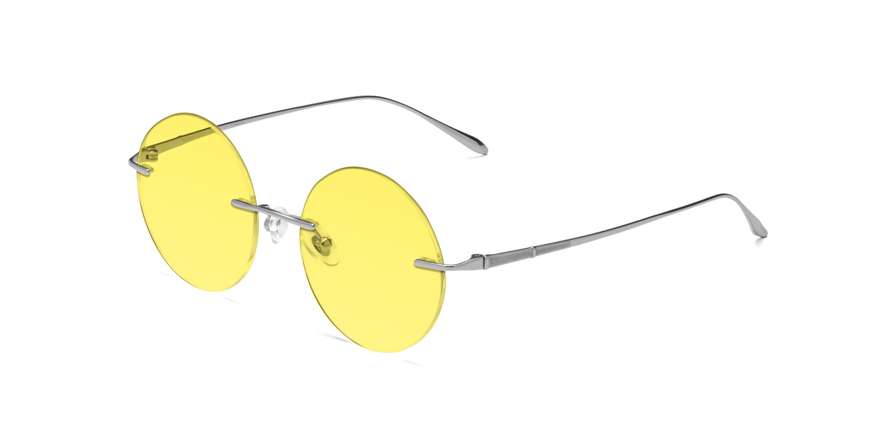 Angle of Sunrise in Silver with Medium Yellow Tinted Lenses
