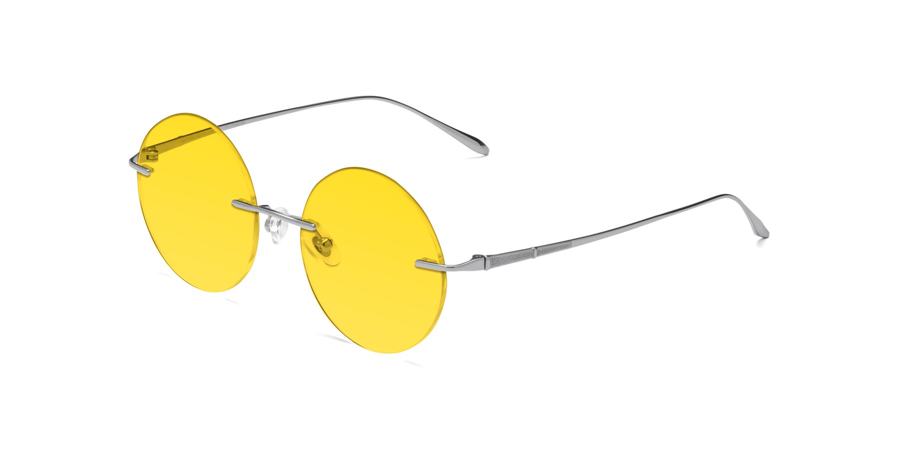 Angle of Sunrise in Silver with Yellow Tinted Lenses