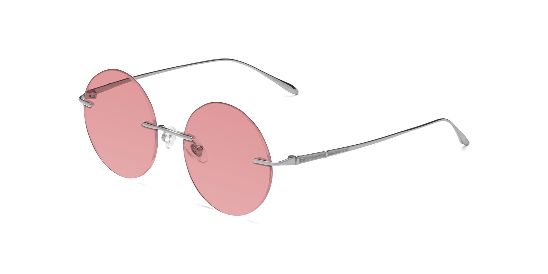 Angle of Sunrise in Silver with Medium Garnet Tinted Lenses