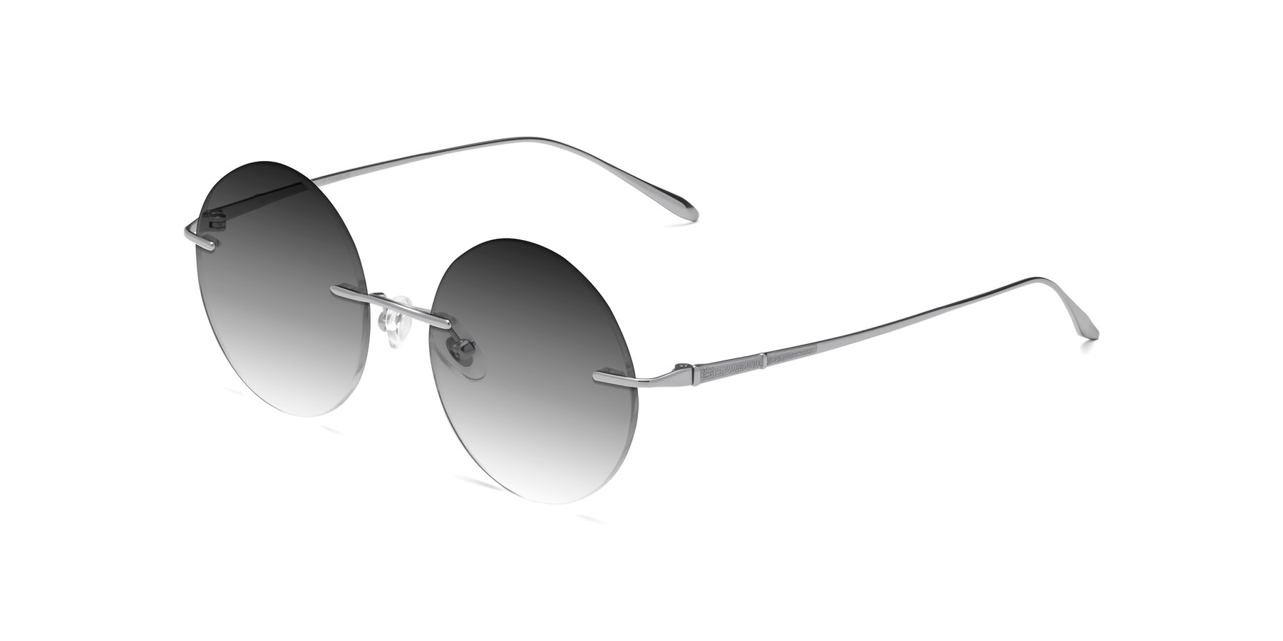 Angle of Sunrise in Silver with Gray Gradient Lenses