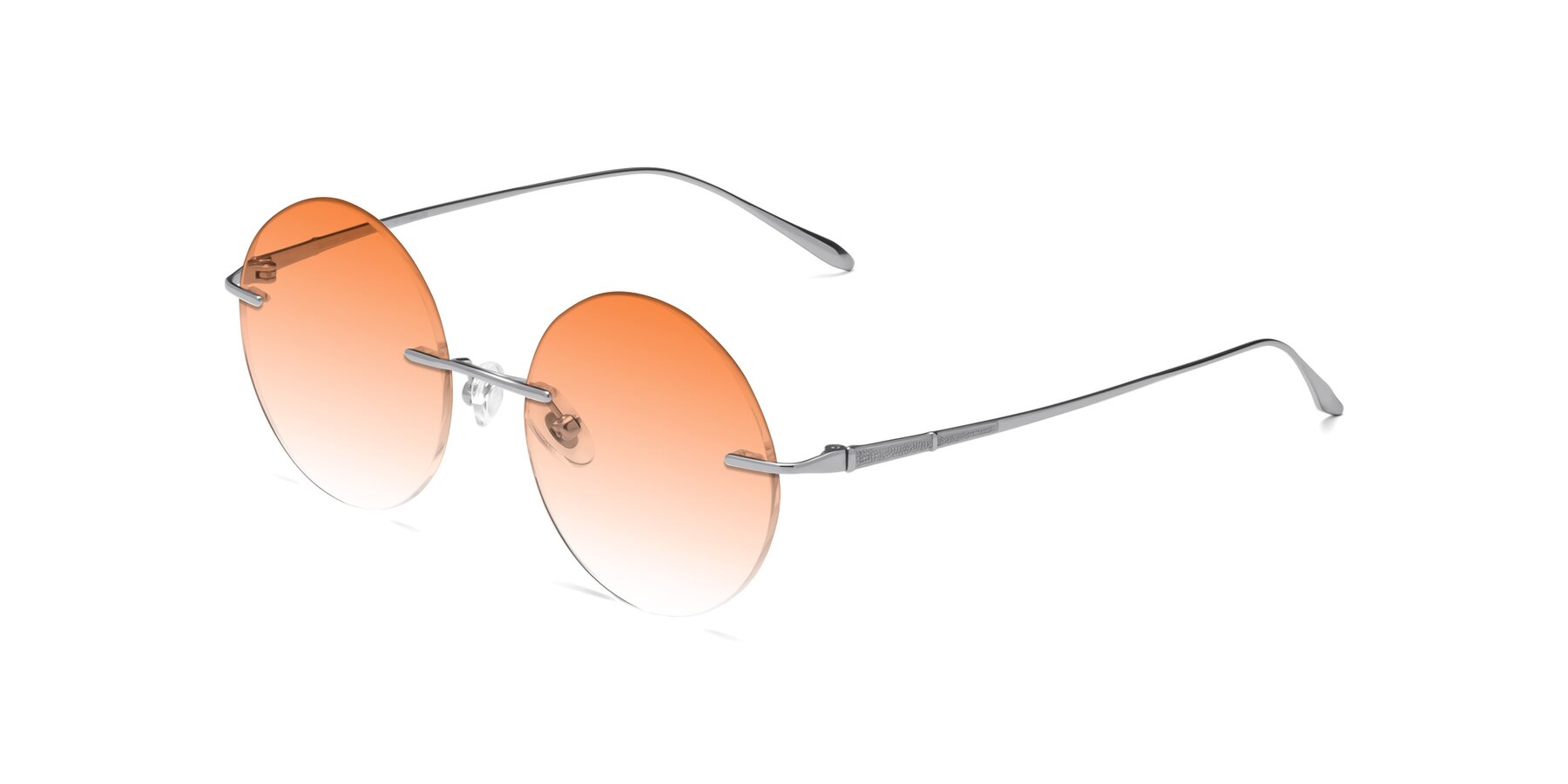 Angle of Sunrise in Silver with Orange Gradient Lenses