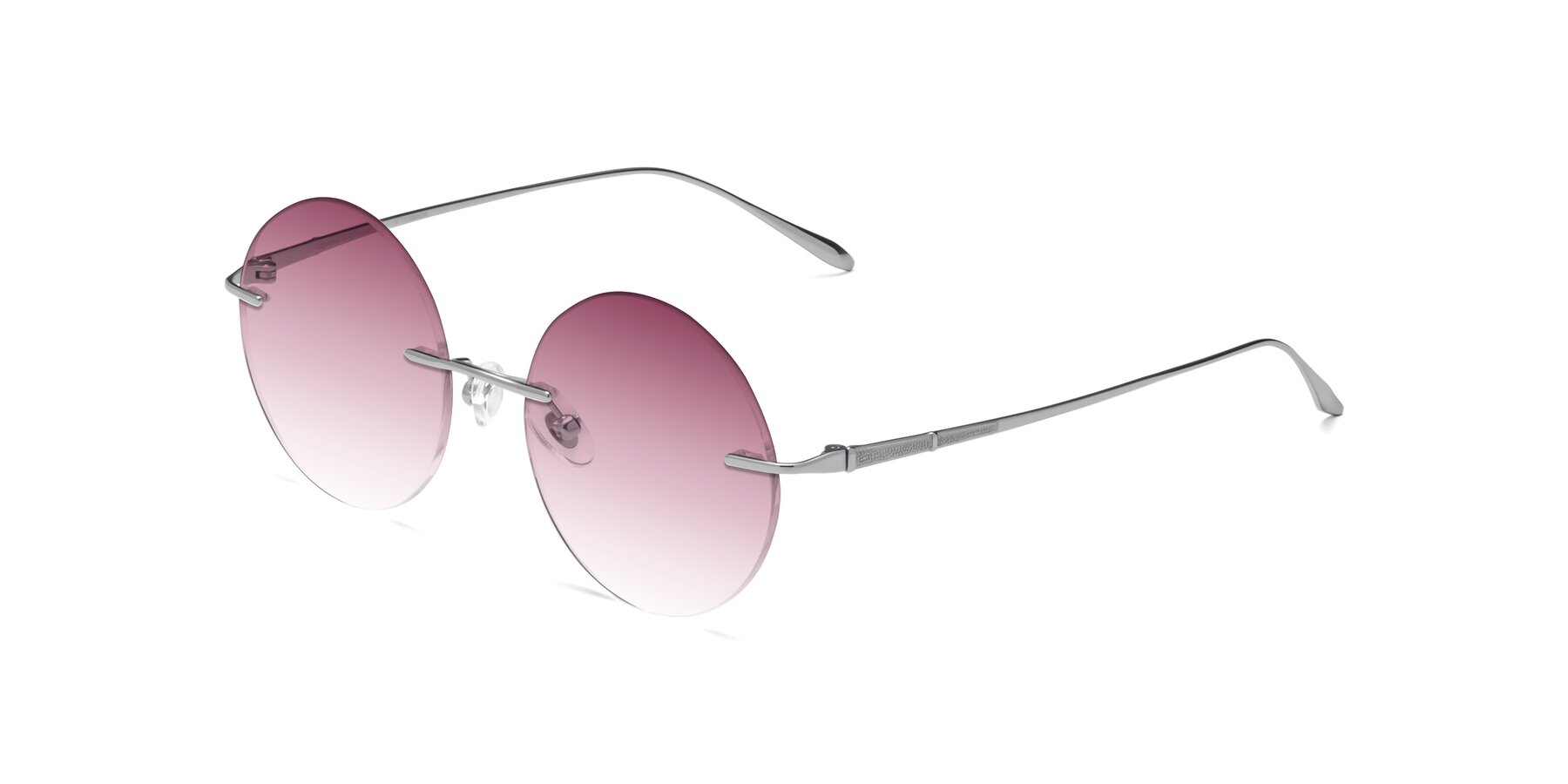 Angle of Sunrise in Silver with Wine Gradient Lenses