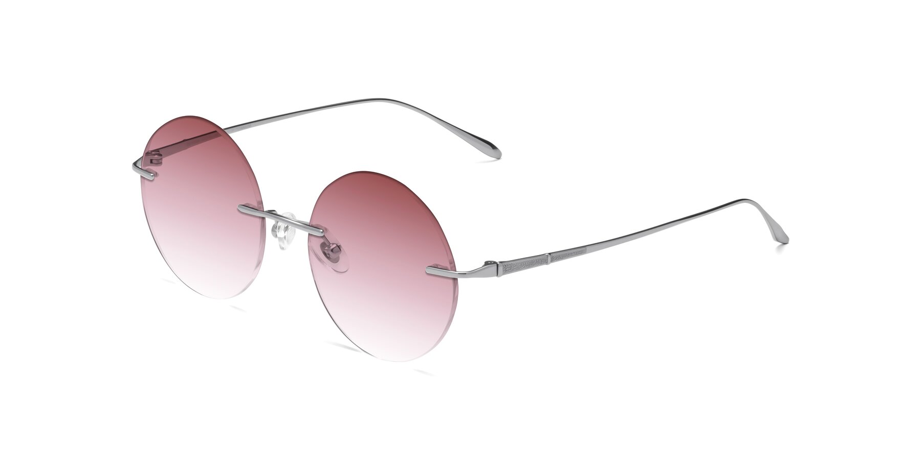 Angle of Sunrise in Silver with Garnet Gradient Lenses