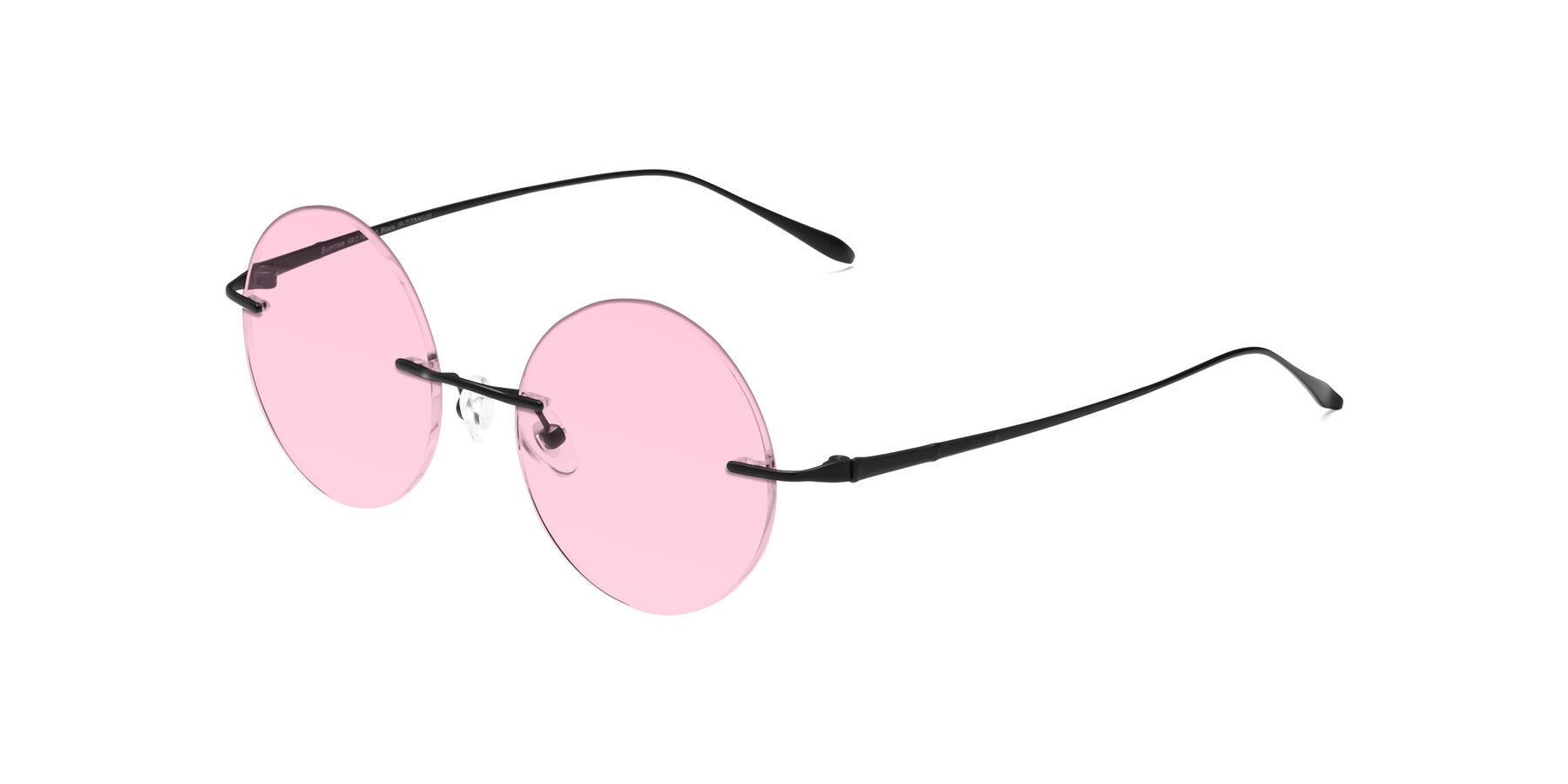 Angle of Sunrise in Black with Light Pink Tinted Lenses