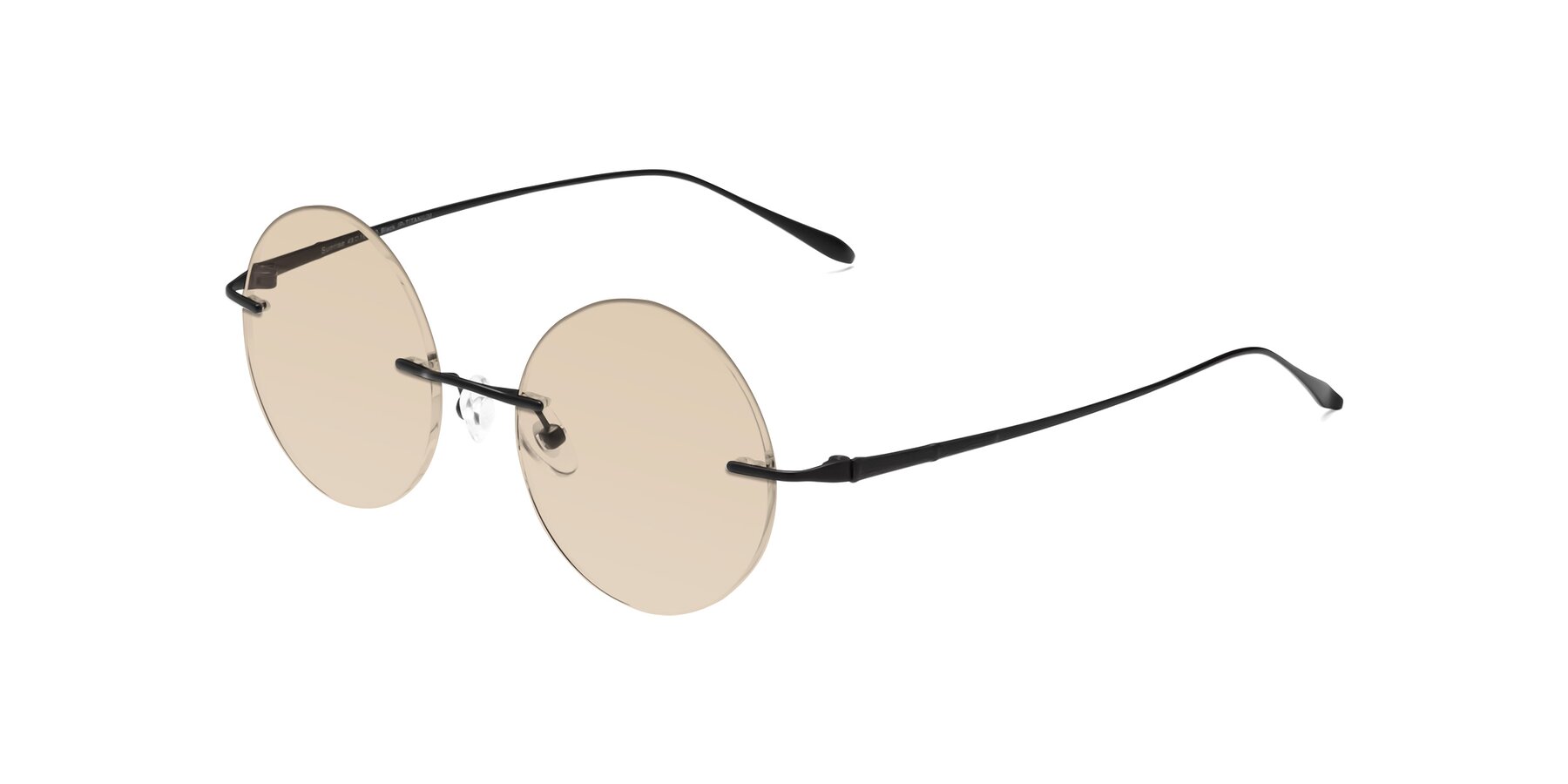 Angle of Sunrise in Black with Light Brown Tinted Lenses