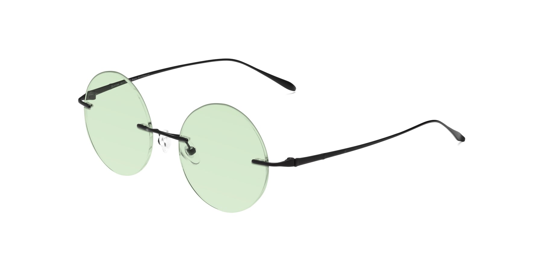Angle of Sunrise in Black with Light Green Tinted Lenses