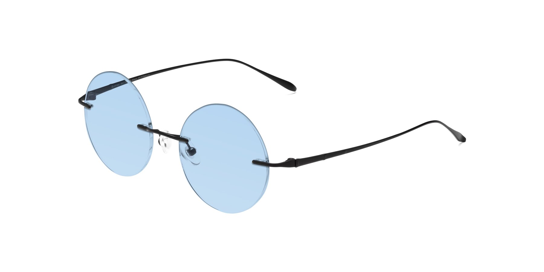 Angle of Sunrise in Black with Light Blue Tinted Lenses