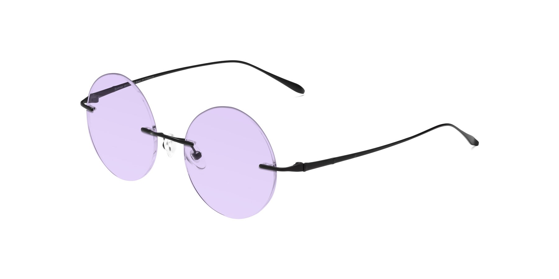 Angle of Sunrise in Black with Light Purple Tinted Lenses