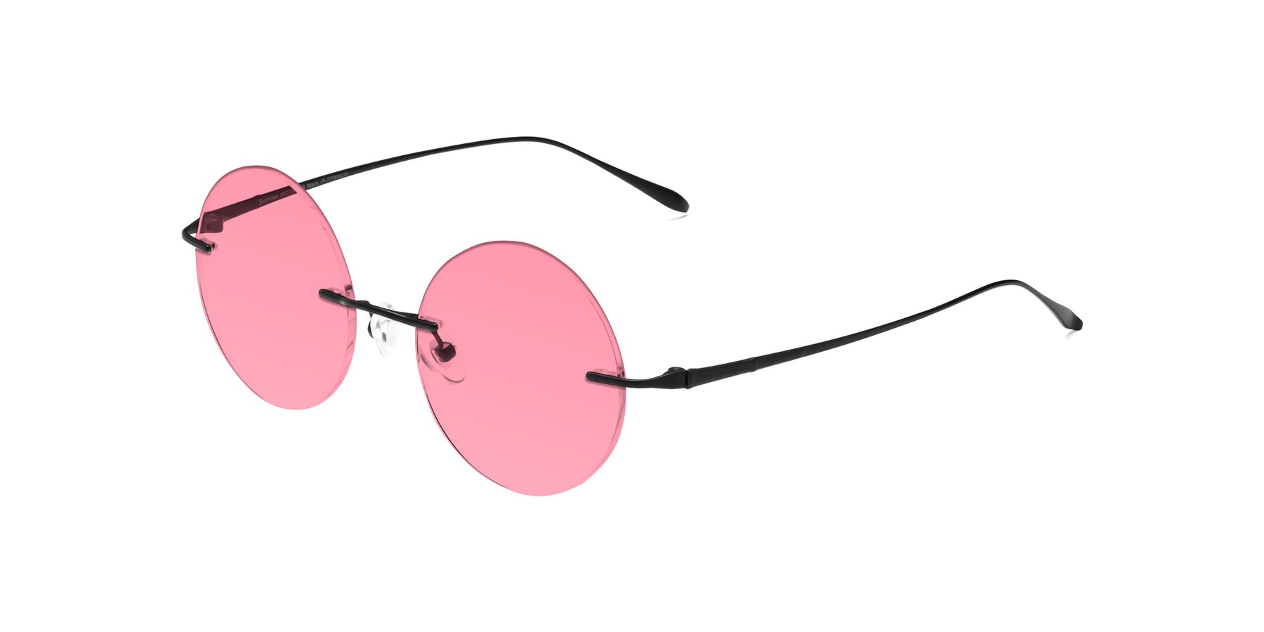 Angle of Sunrise in Black with Pink Tinted Lenses