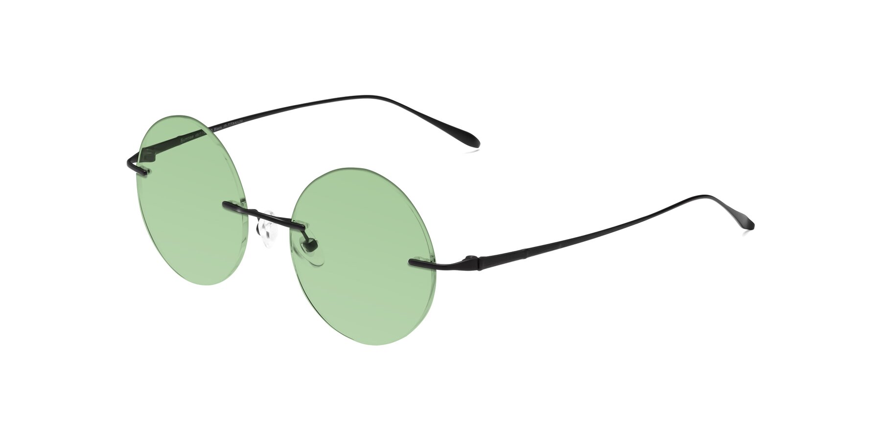 Angle of Sunrise in Black with Medium Green Tinted Lenses