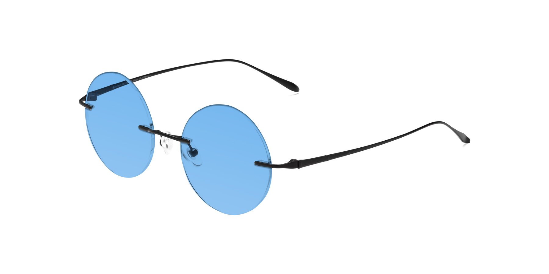 Angle of Sunrise in Black with Medium Blue Tinted Lenses
