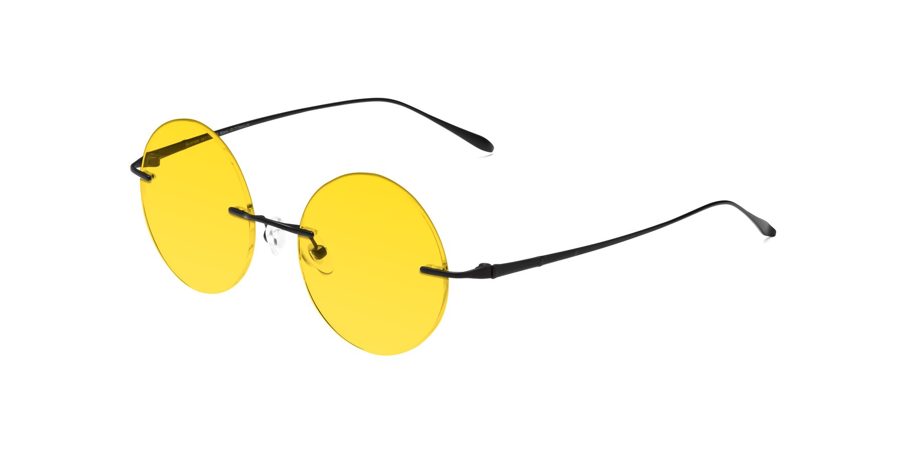 Angle of Sunrise in Black with Yellow Tinted Lenses