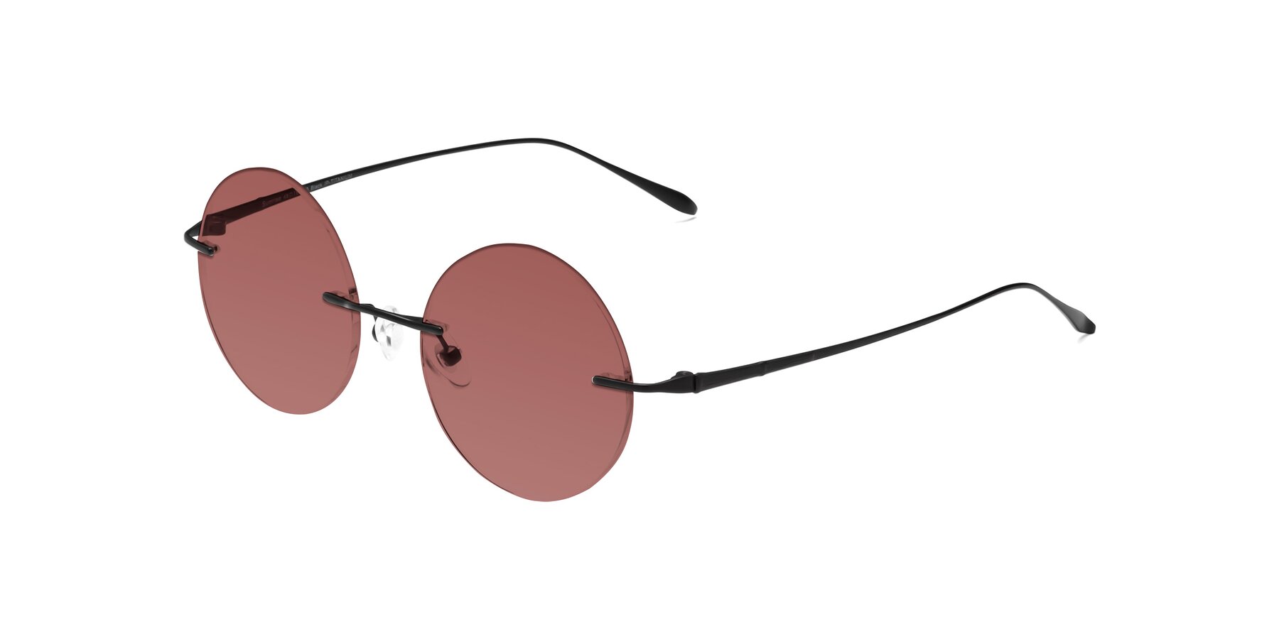 Angle of Sunrise in Black with Garnet Tinted Lenses