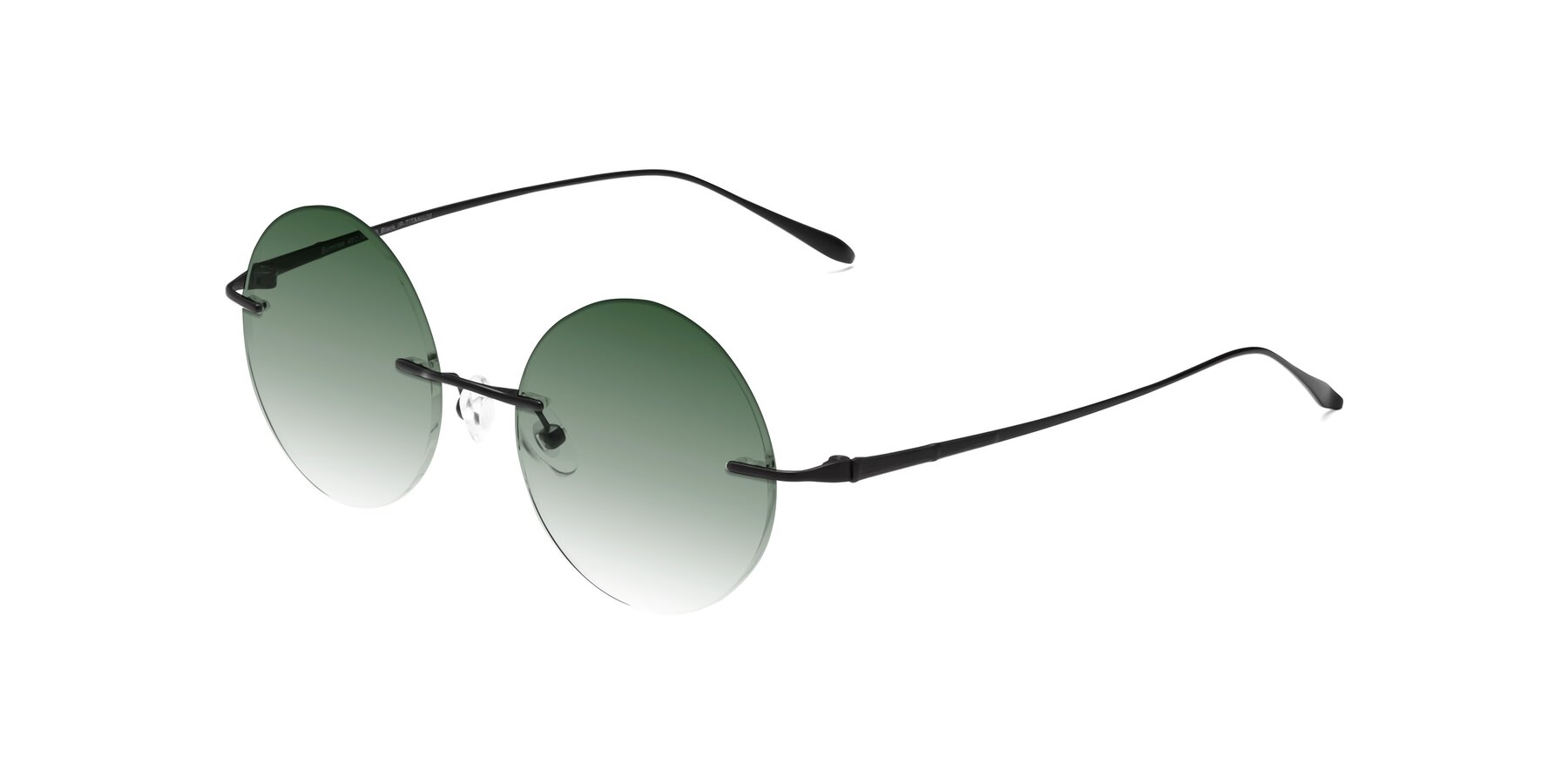 Angle of Sunrise in Black with Green Gradient Lenses