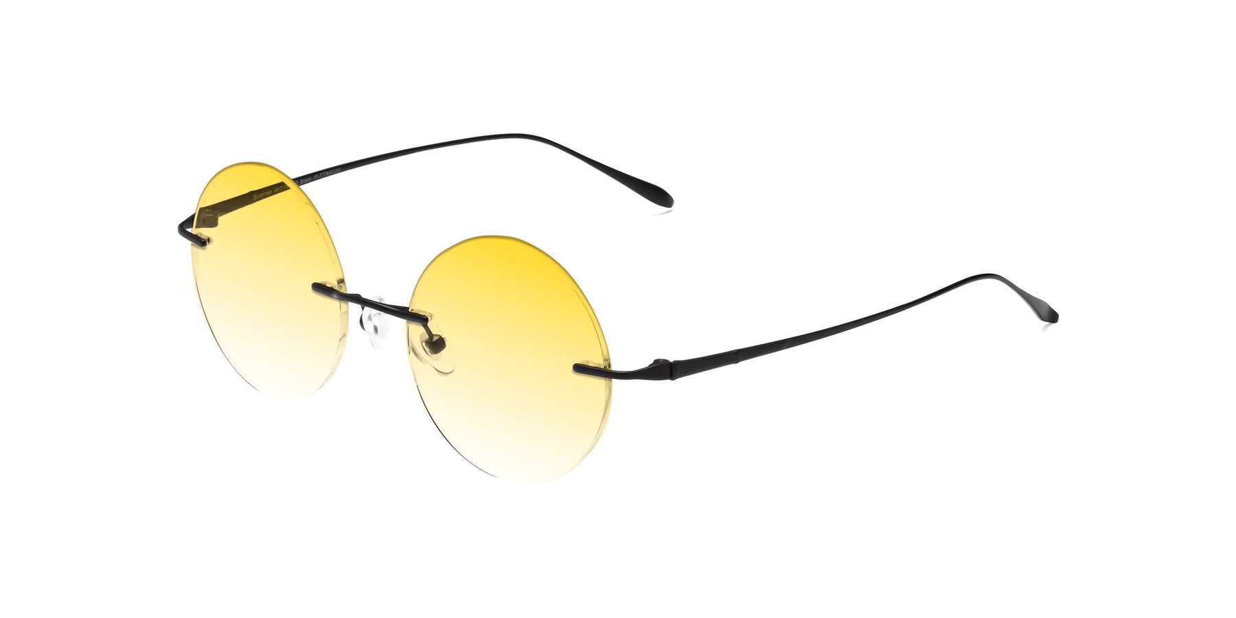 Angle of Sunrise in Black with Yellow Gradient Lenses