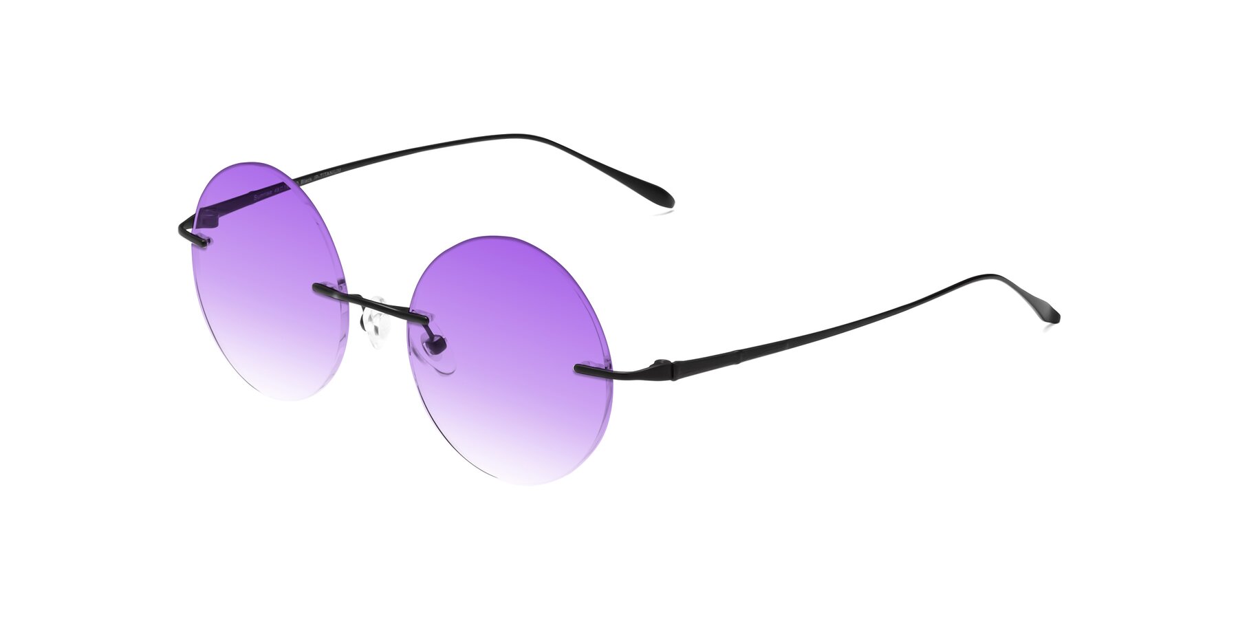 Angle of Sunrise in Black with Purple Gradient Lenses