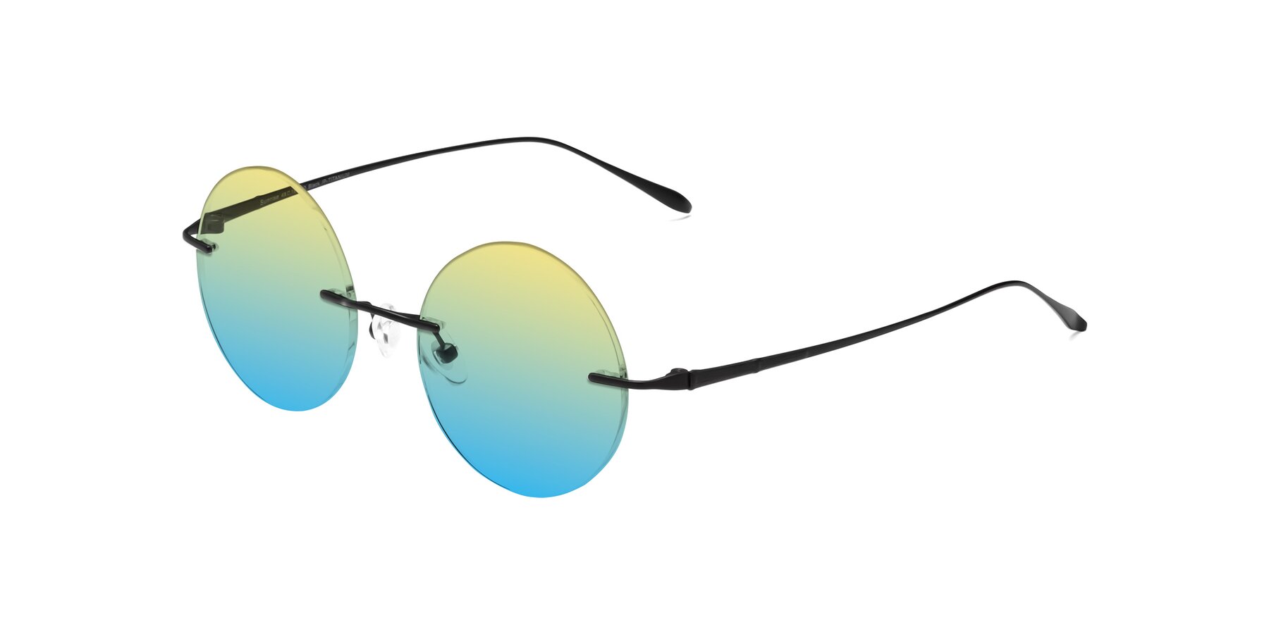 Angle of Sunrise in Black with Yellow / Blue Gradient Lenses