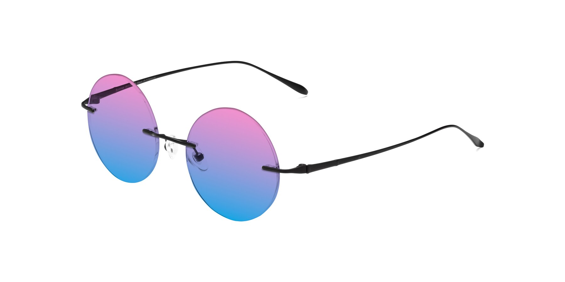 Angle of Sunrise in Black with Pink / Blue Gradient Lenses