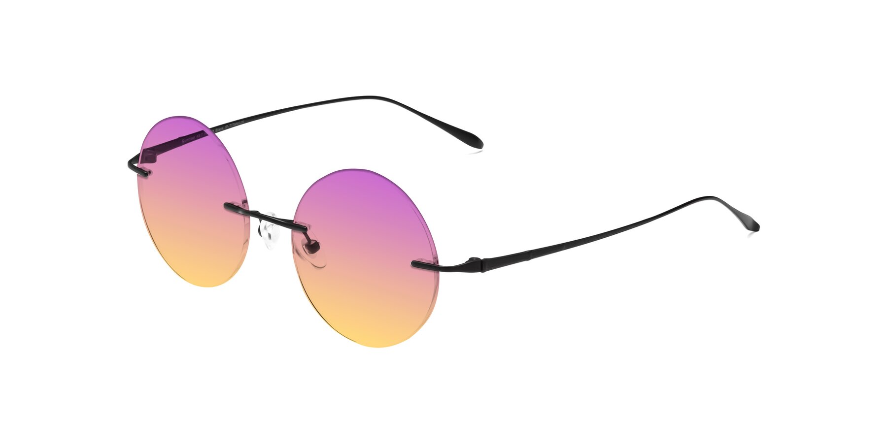 Angle of Sunrise in Black with Purple / Yellow Gradient Lenses