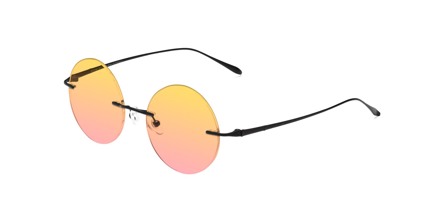 Angle of Sunrise in Black with Yellow / Pink Gradient Lenses