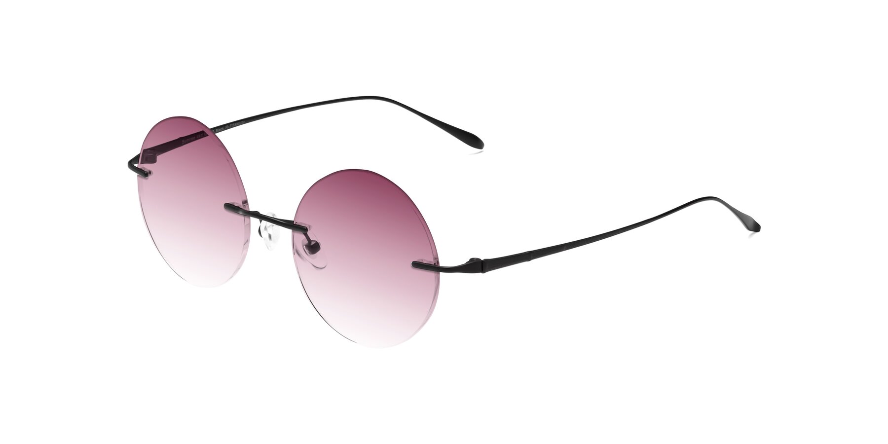 Angle of Sunrise in Black with Wine Gradient Lenses