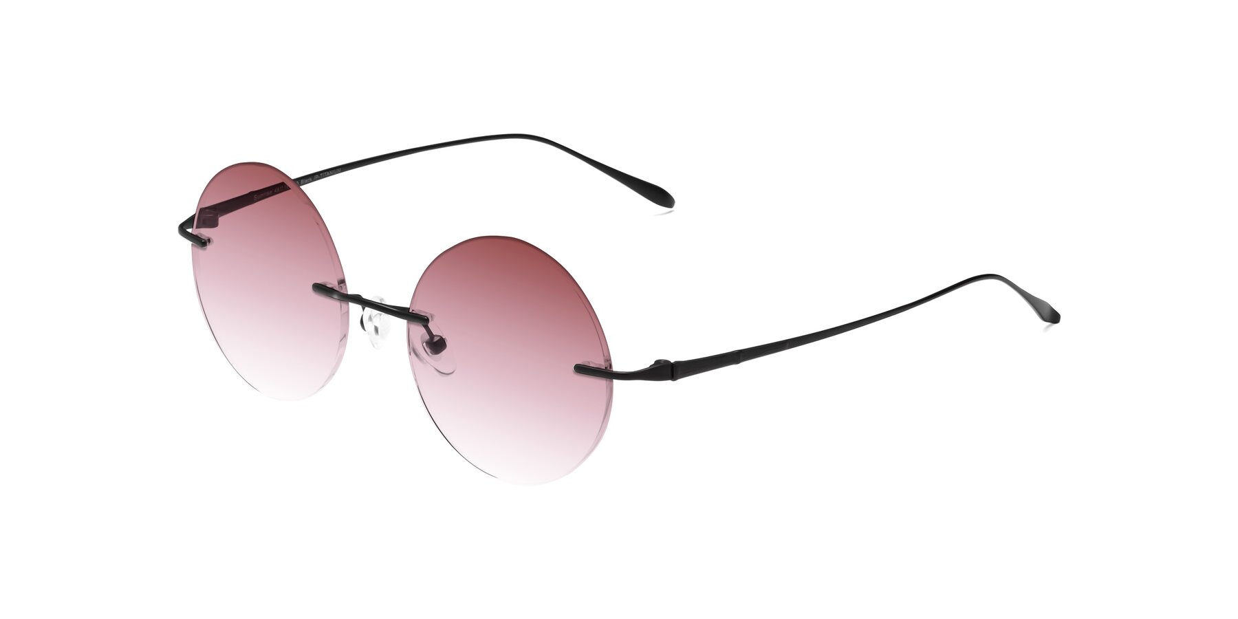 Angle of Sunrise in Black with Garnet Gradient Lenses