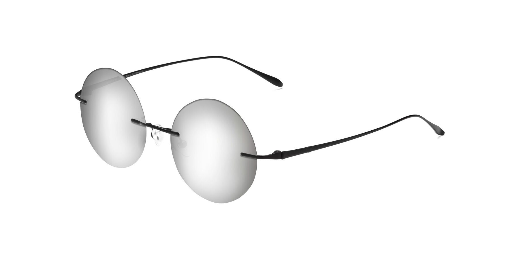 Angle of Sunrise in Black with Silver Mirrored Lenses