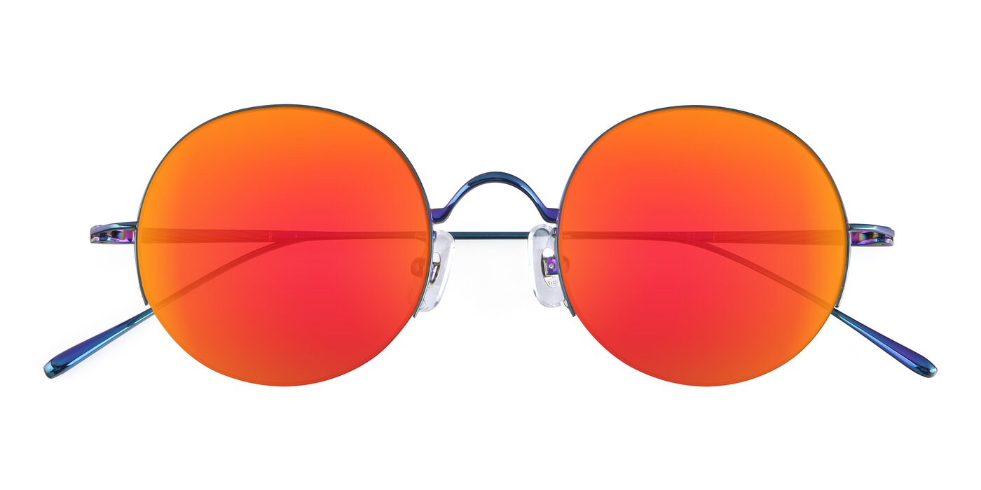 Harry - Peafowl Green Flash Mirrored Sunglasses