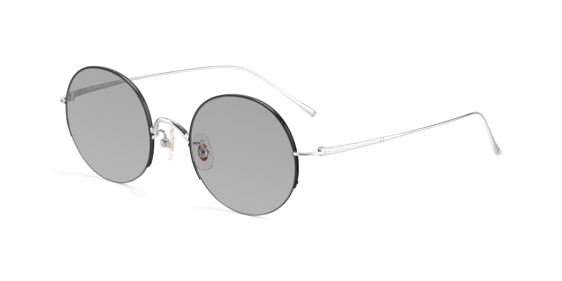 Angle of Harry in Black-Silver with Light Gray Tinted Lenses