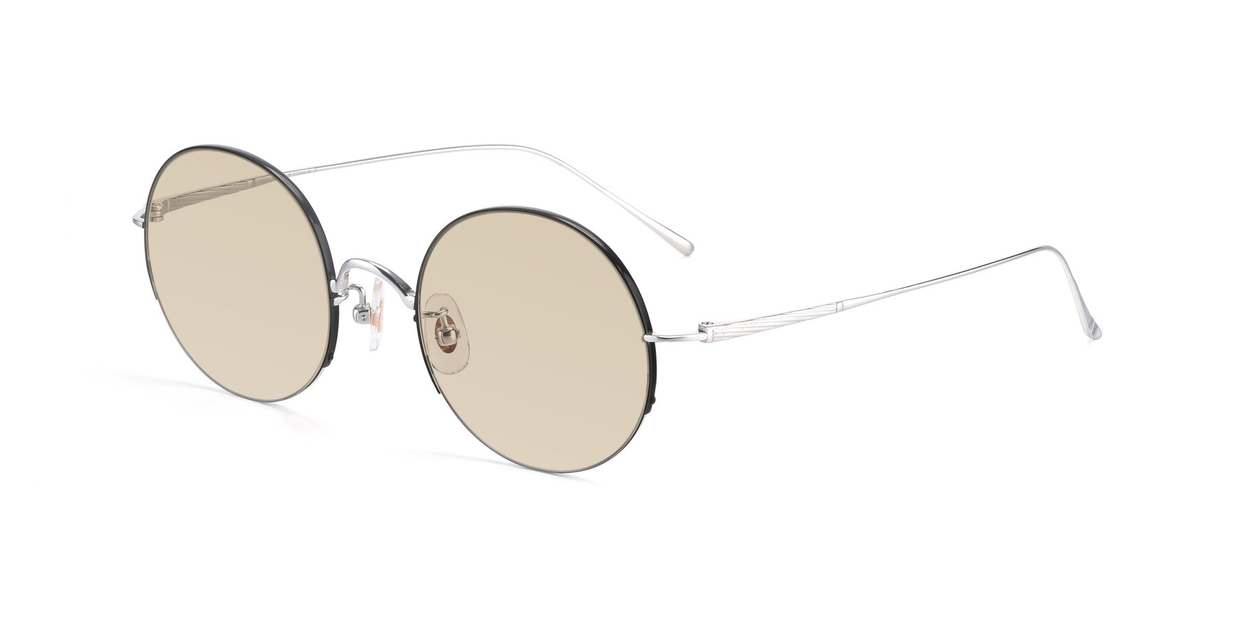 Angle of Harry in Black-Silver with Light Brown Tinted Lenses