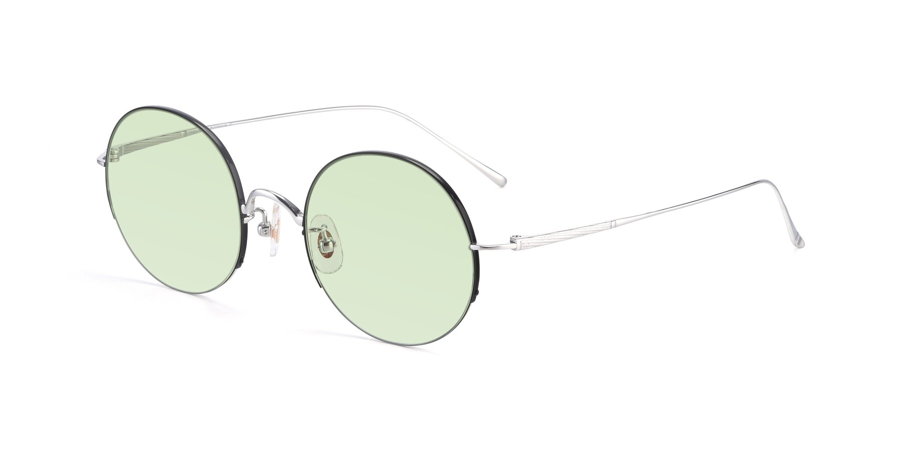Angle of Harry in Black-Silver with Light Green Tinted Lenses