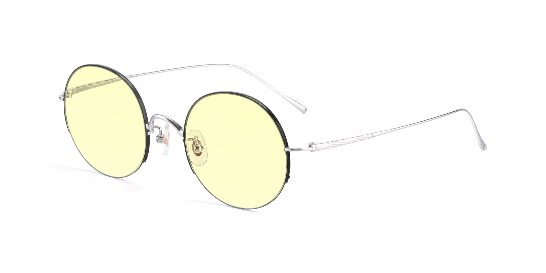 Angle of Harry in Black-Silver with Light Yellow Tinted Lenses