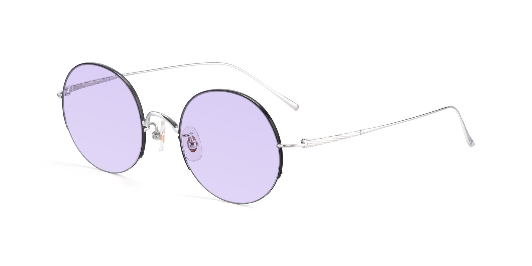 Angle of Harry in Black-Silver with Light Purple Tinted Lenses