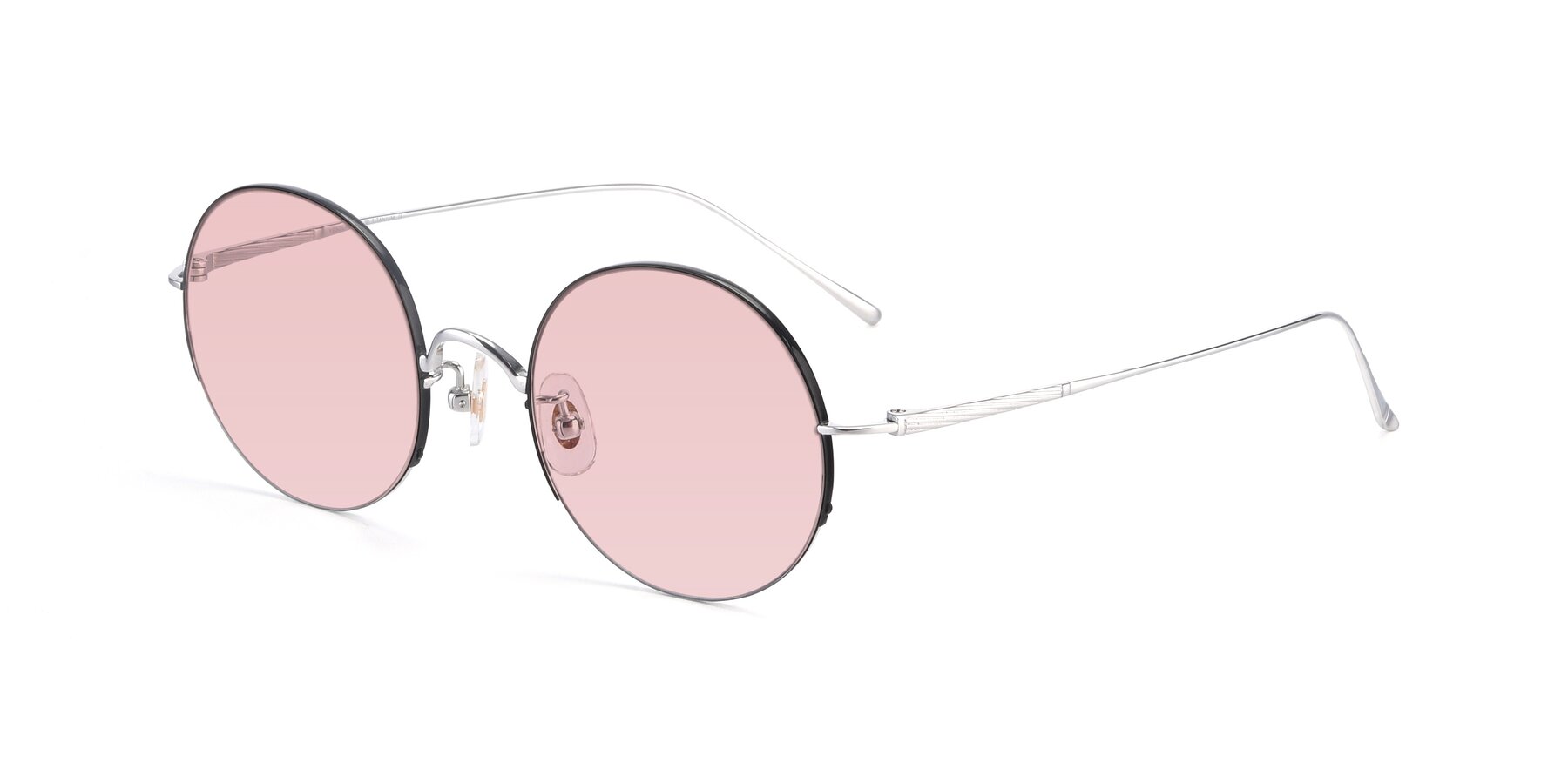 Angle of Harry in Black-Silver with Light Garnet Tinted Lenses